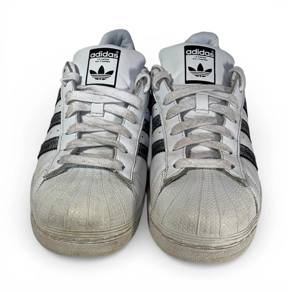 Adidas Superstar Women's White Sneakers - Sz. 9 - photo 3