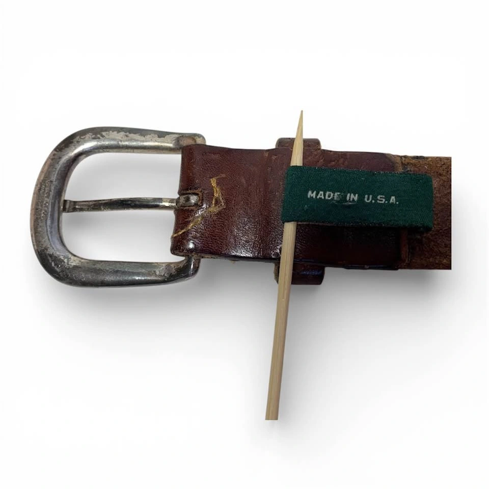 Vintage Cole Haan Brown Leather Golf Belt - Size 36 - photo 3