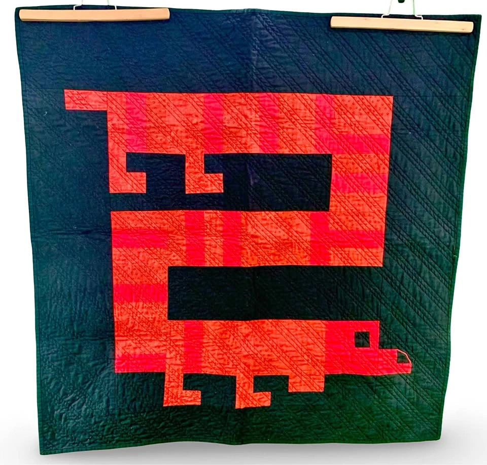 Handmade Welch Dragon Lap Quilt 38” x 38”