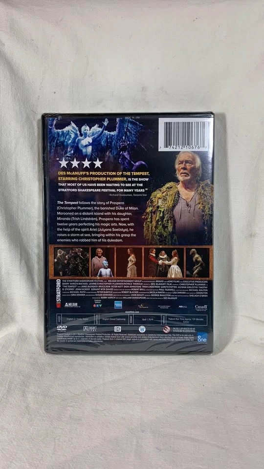 The Tempest starring Christopher Plummer - DVD *sealed* - photo 2