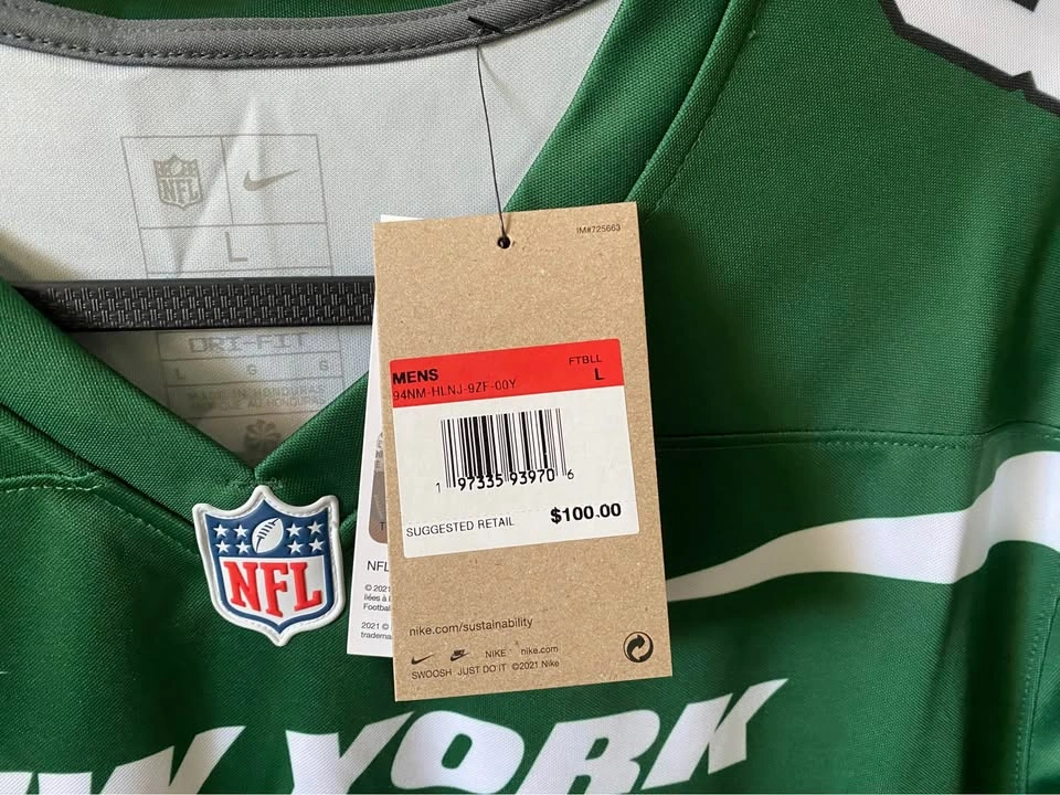 Nike authentic Aaron Rodgers Jets jersey size L brand new - photo 2