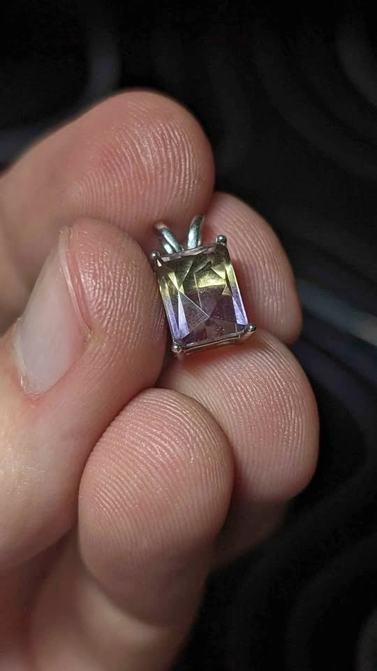 Natural Ametrine silver pendant
