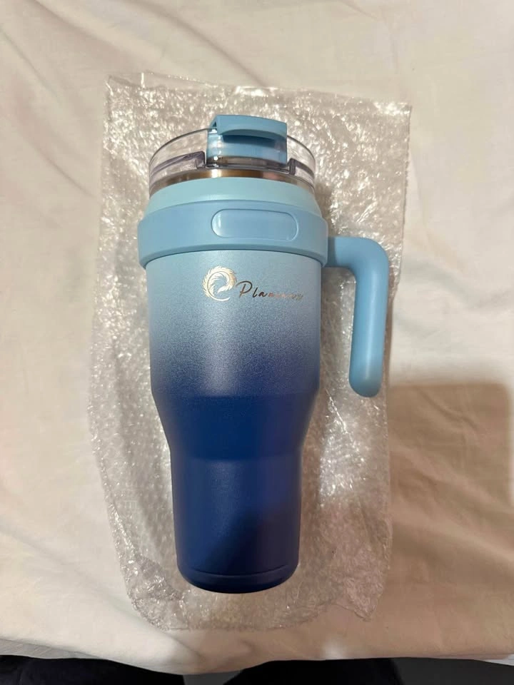 40 oz Tumbler with Handle, Straw/Sip Lid, Leakproof