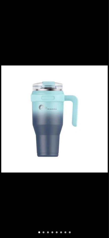 40 oz Tumbler with Handle, Straw/Sip Lid, Leakproof - photo 2