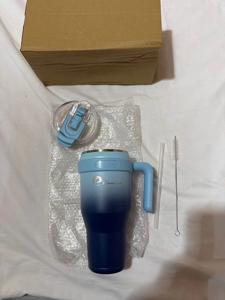 40 oz Tumbler with Handle, Straw/Sip Lid, Leakproof - photo 3