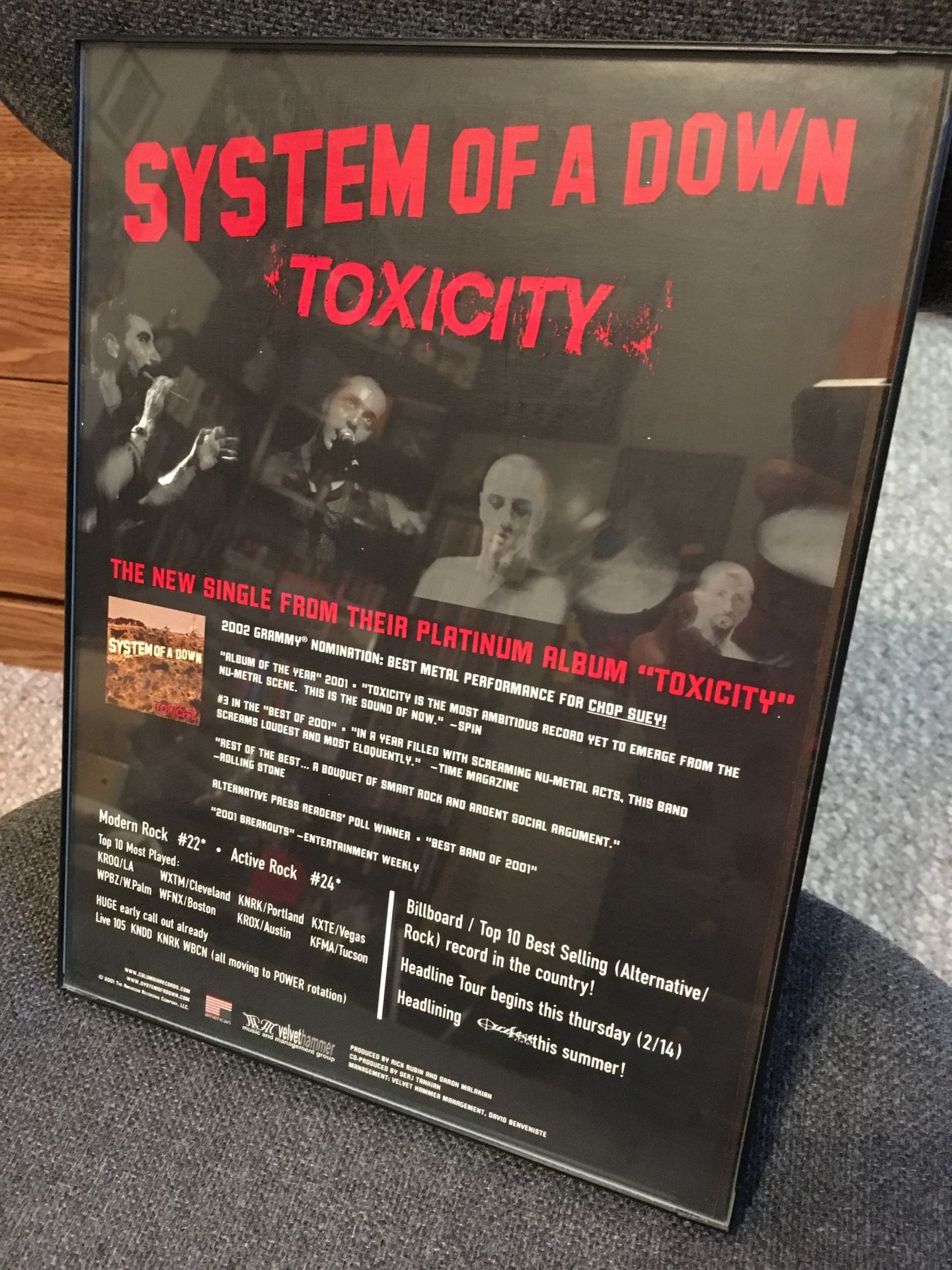 System Of A Down - Toxicity Trade Ad RARE Poster Serj - photo 2