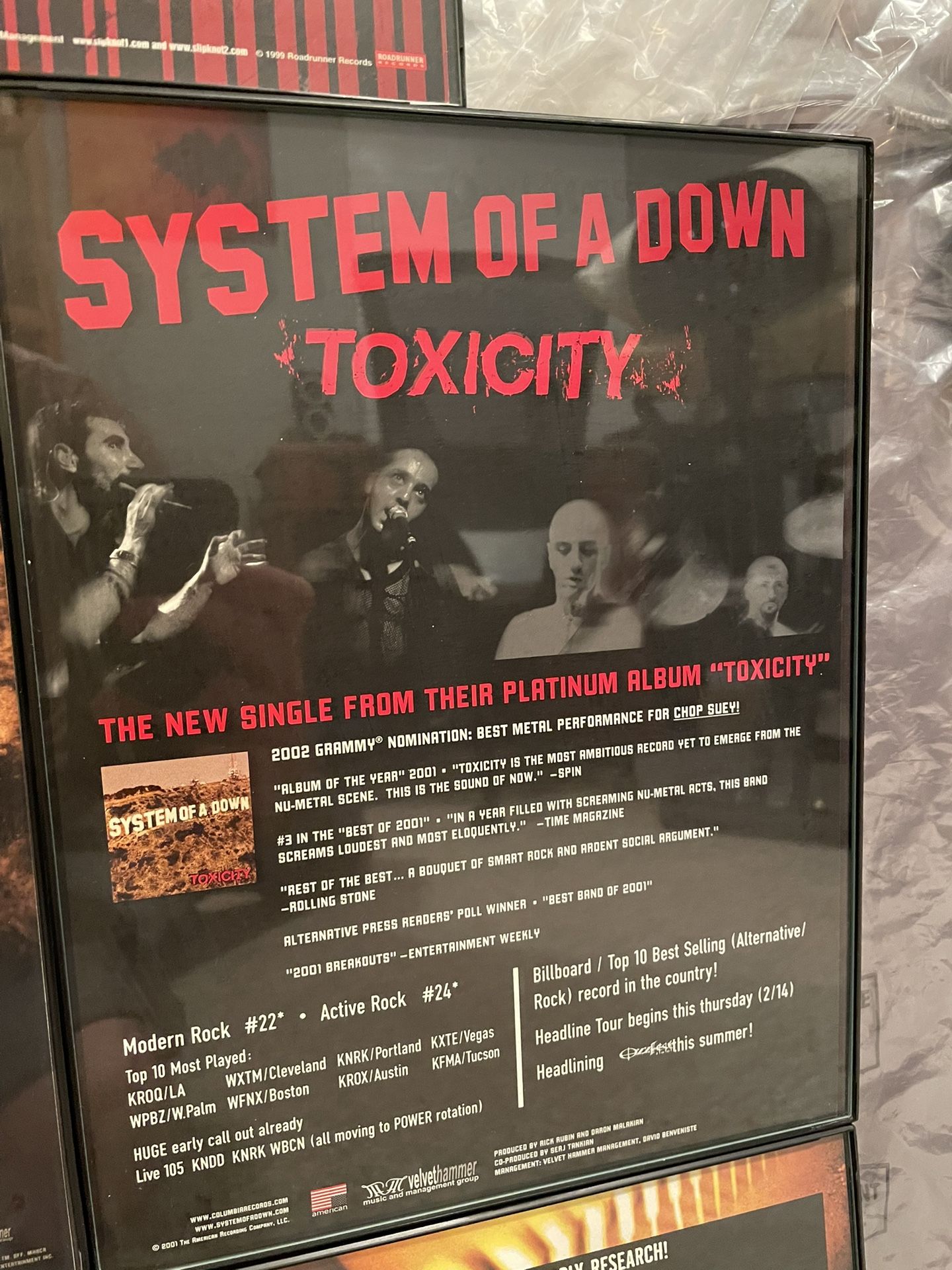 System Of A Down - Toxicity Trade Ad RARE Poster Serj - photo 3