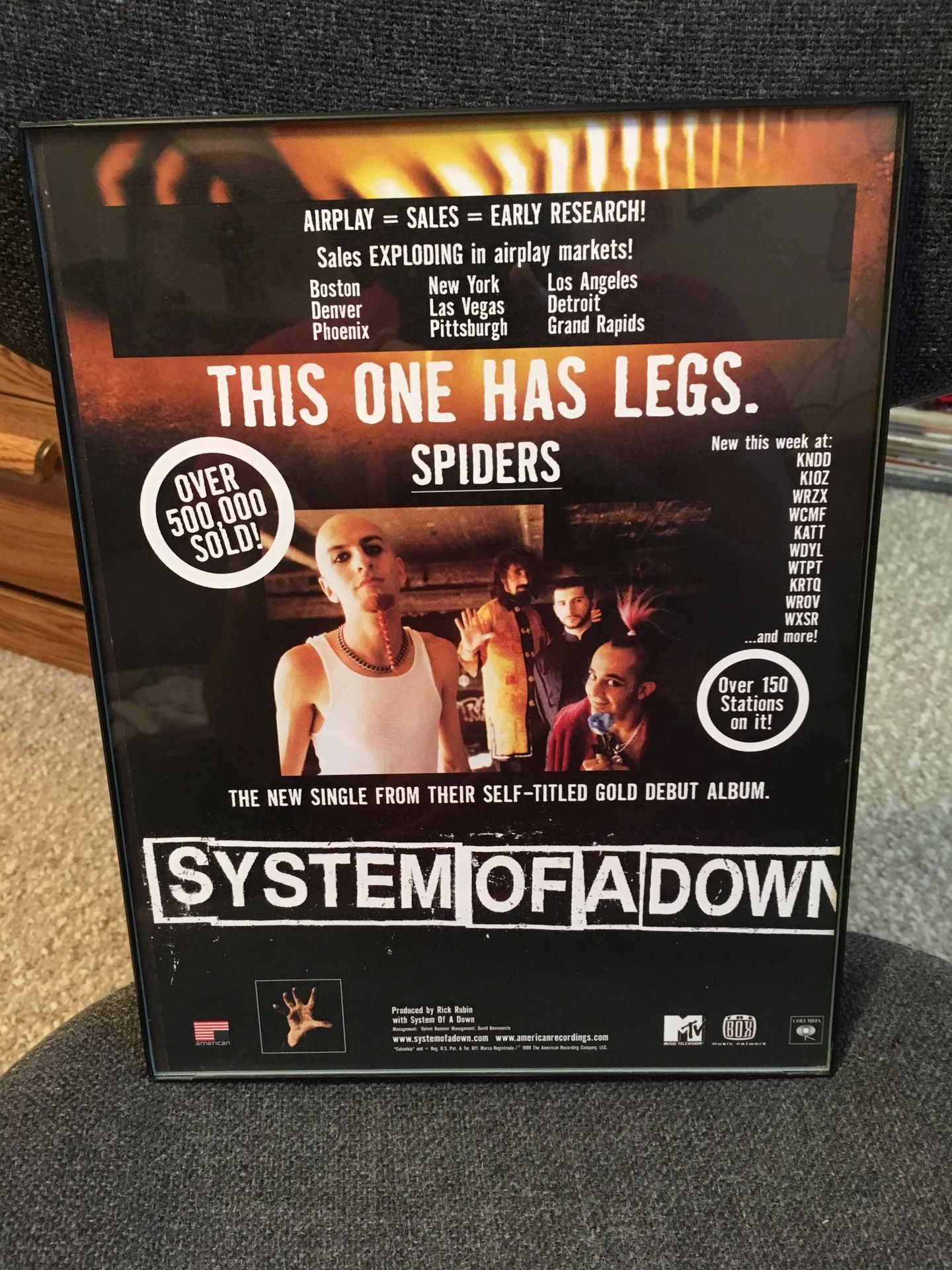 System Of A Down - Spiders Trade Ad RARE Poster Serj