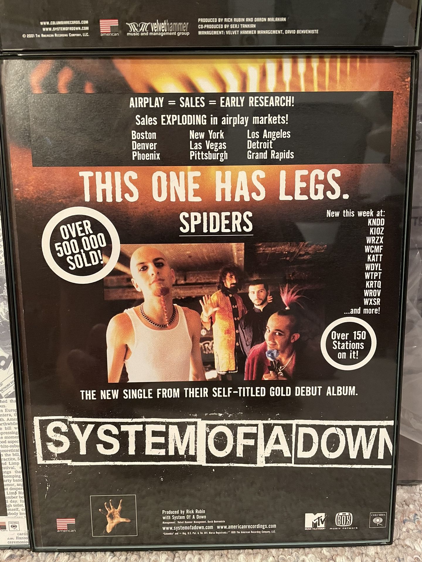 System Of A Down - Spiders Trade Ad RARE Poster Serj - photo 3