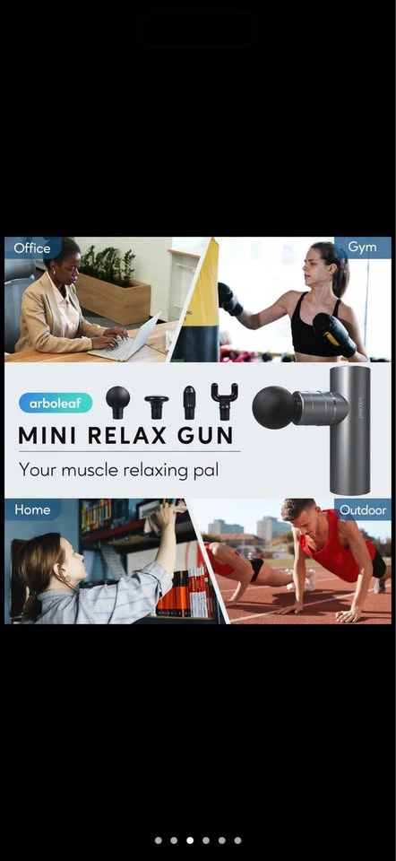 Mini Massage Gun, Full-Metal, 5 Speeds, Quiet Brushless Motor - photo 5