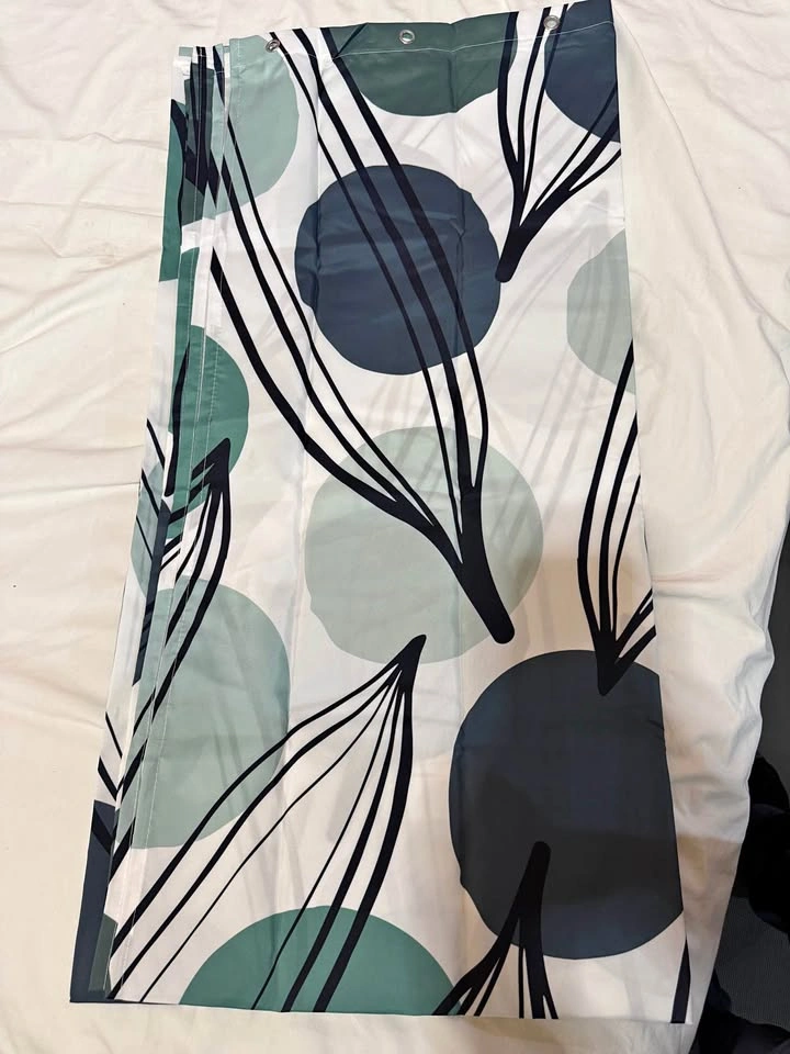 Palm Leaf Shower Curtain 71"x71" NEW