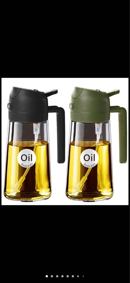 Oil Sprayer for Cooking, 2 in 1 Olive Oil Dispenser 16oz - photo 2