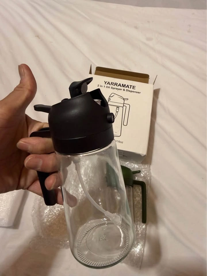 Oil Sprayer for Cooking, 2 in 1 Olive Oil Dispenser 16oz - photo 4