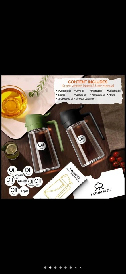 Oil Sprayer for Cooking, 2 in 1 Olive Oil Dispenser 16oz - photo 5
