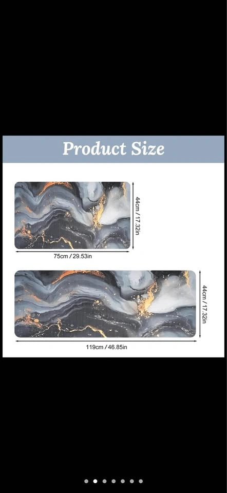 IEMIEBSHA Marble Kitchen Mats 2-Piece Set - New - photo 5