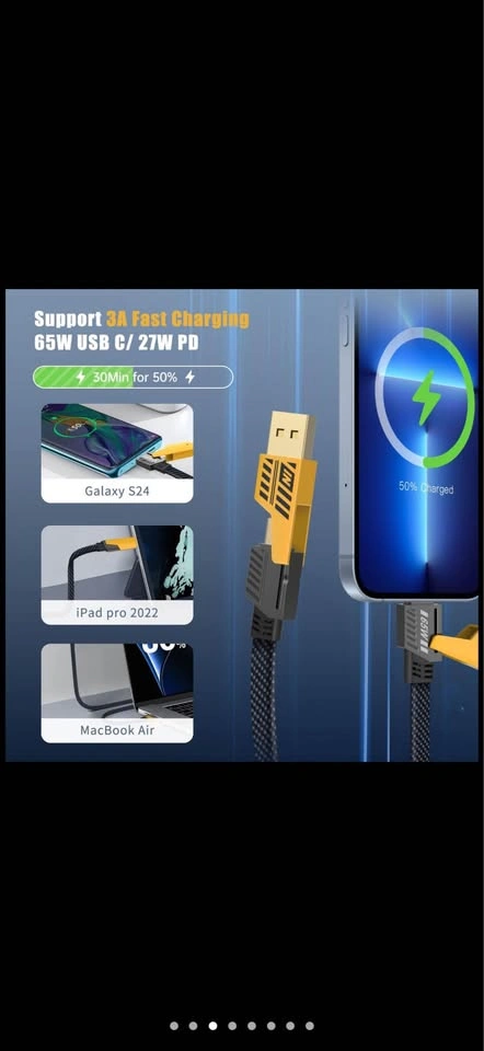4-in-1 Multi Charging Cable 6Ft (2 Pack) - photo 4