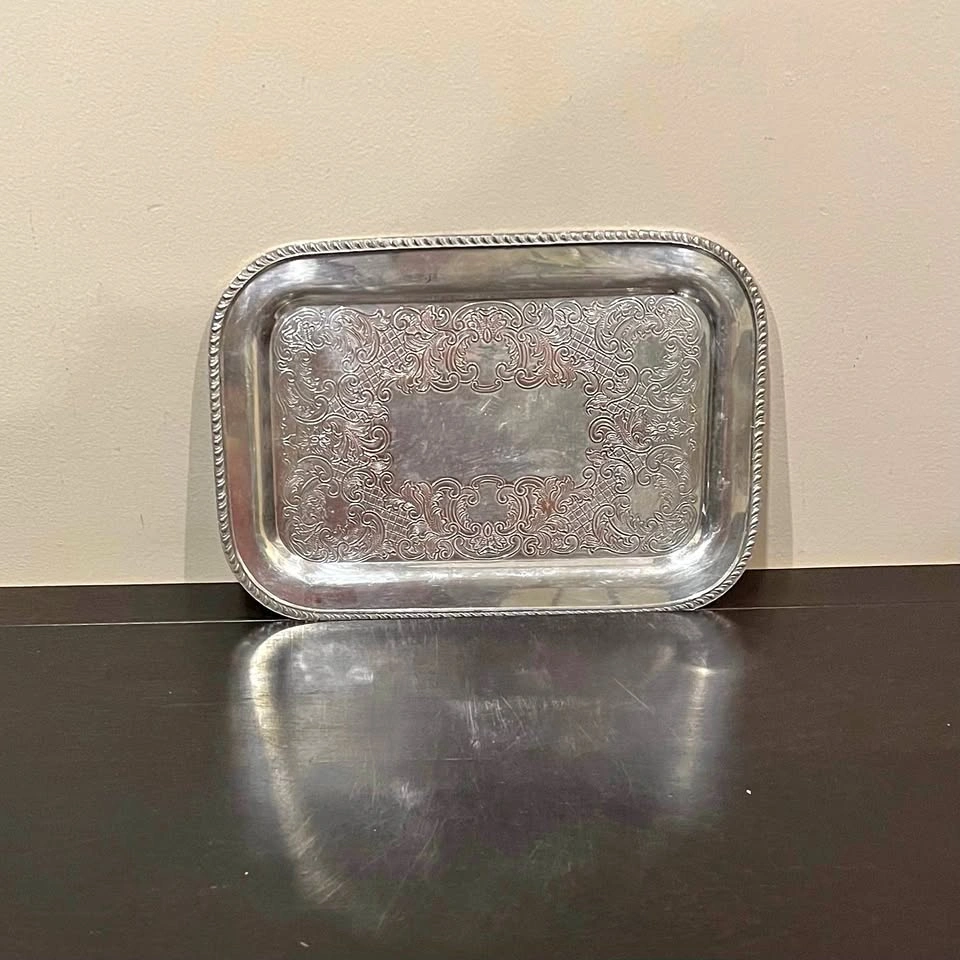 Silver Plated EP on Copper Small Rectangular Tray