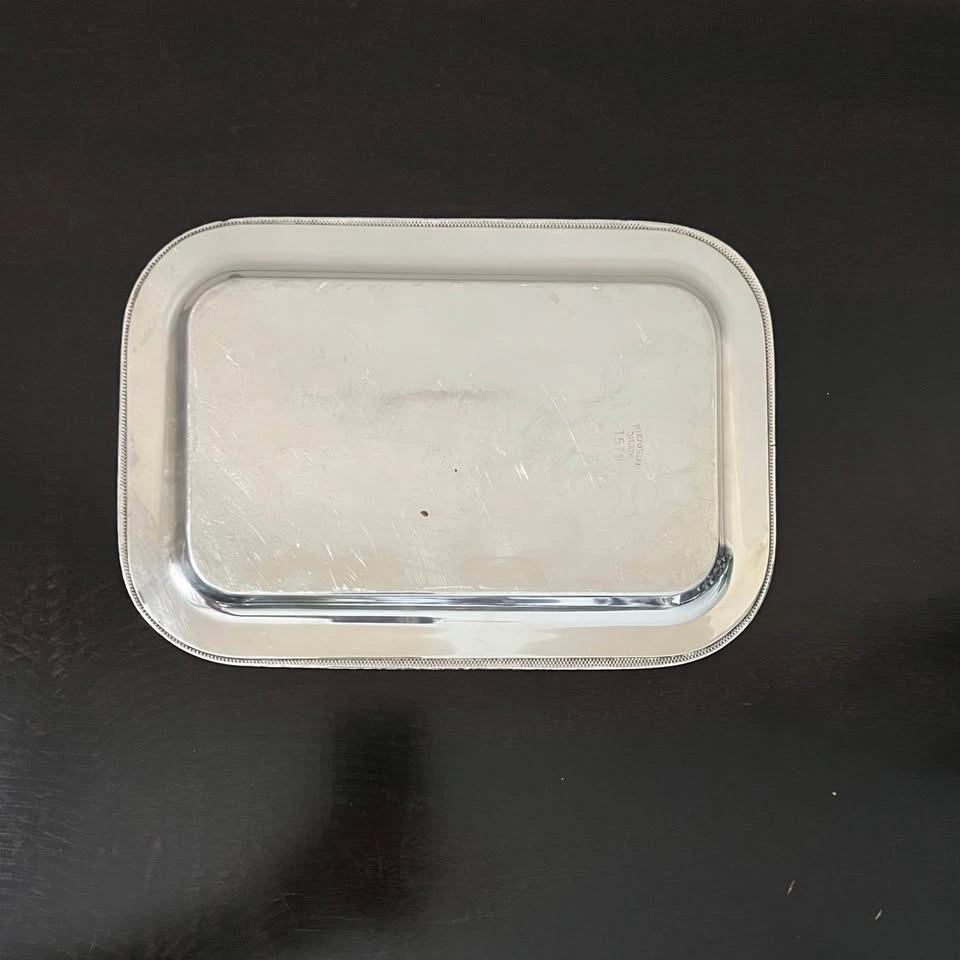 Silver Plated EP on Copper Small Rectangular Tray - photo 2