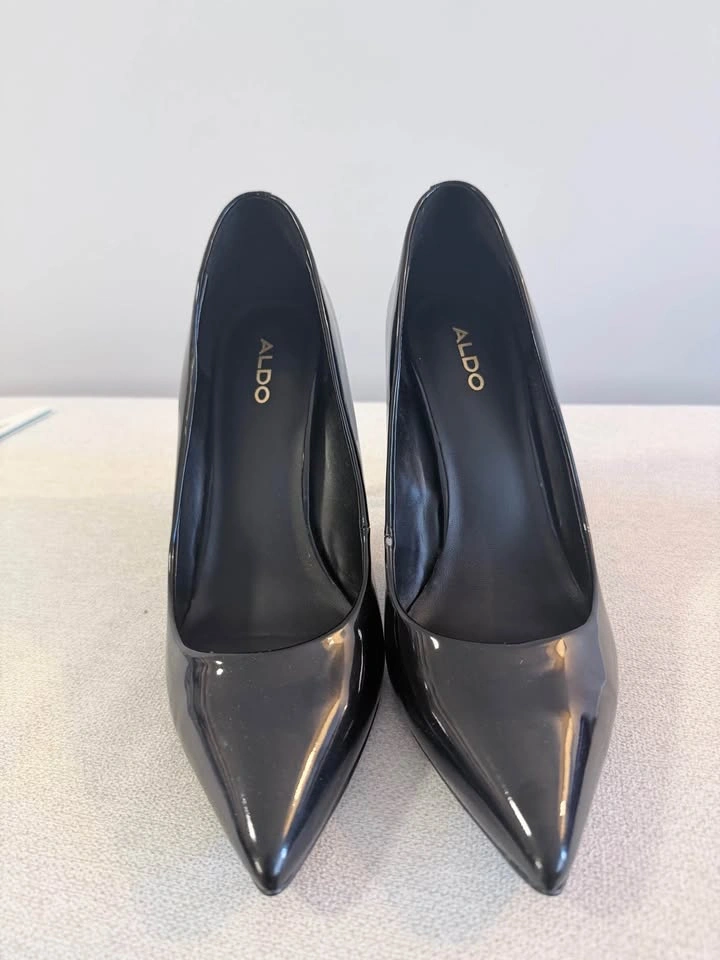 ALDO Black Patent Pointed-Toe Heels – Size 8.5 / EU 39 - photo 3