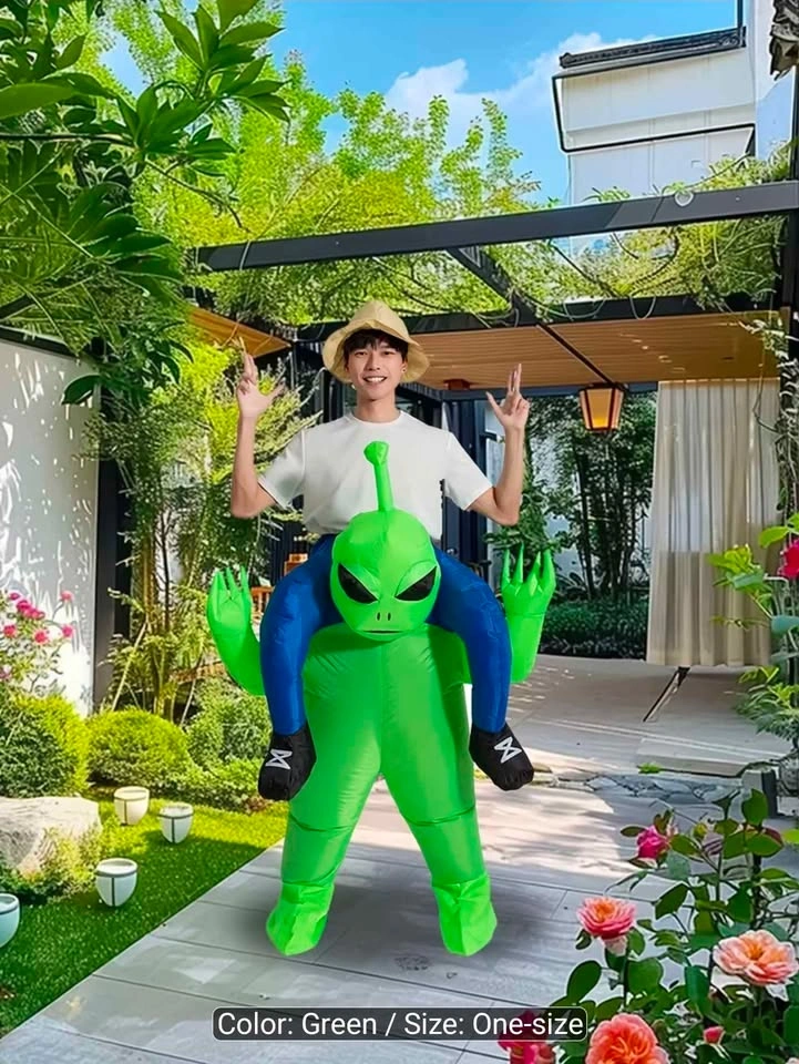 Halloween Costume Dinosaur Riding Inflatable Suit for Adult - photo 4