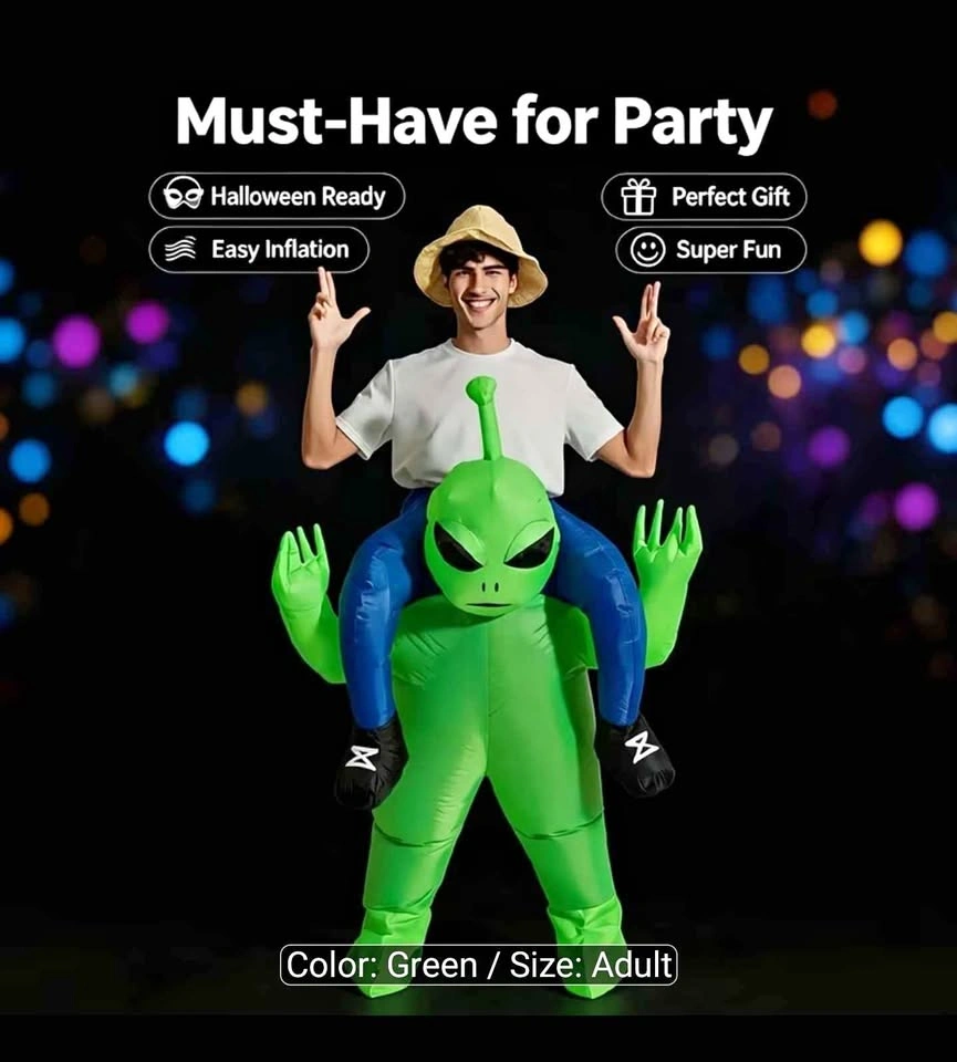Party Halloween Inflatable Alien Costume for Adult