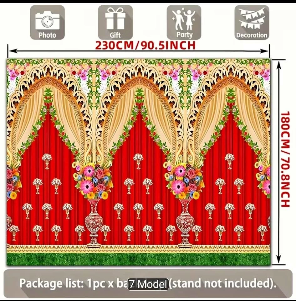 2D Flat Indian Festival Banner Traditional Flower Backdrop