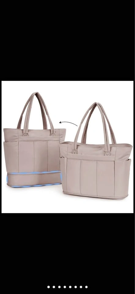 Expandable Tote Bag for Women with Shoe Bag