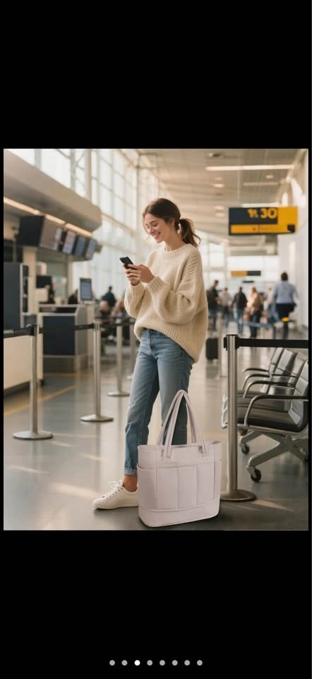 Expandable Tote Bag for Women with Shoe Bag - photo 5