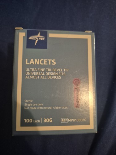 Medline Ultra Fine Tri-Bevel Tip Lancets 30G 100 Count - photo 2