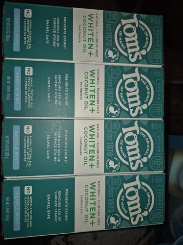 Tom's of Maine Whiten + Coconut Oil Toothpaste 4-Pack - photo 2
