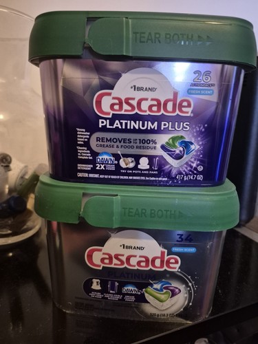 Cascade Dishwasher Pods Pack of 2 34 Count