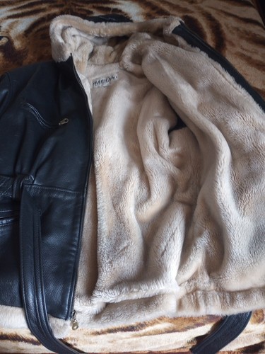 Martani Moda Women's Leather hooded zipped bomber Jacket - Size: - photo 2