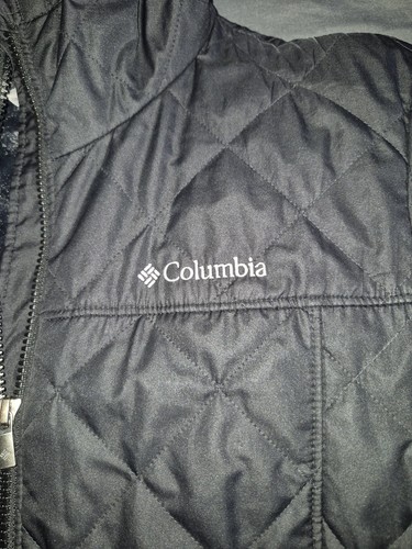 Columbia Women's Medium Black Jacket With Hood And Fur