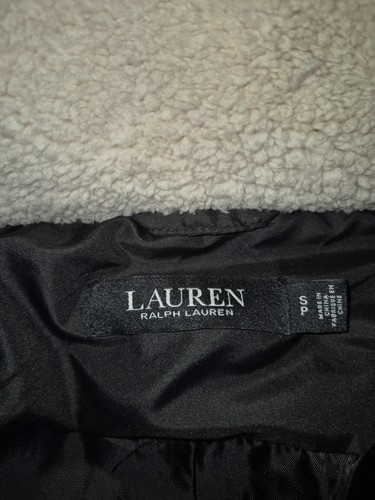 Ralph Lauren Women's Small Black Jacket with Faux Fur Collar