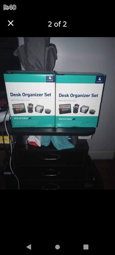 Wexford Desk Organizer 4 Piece Set - Gold - New - photo 2