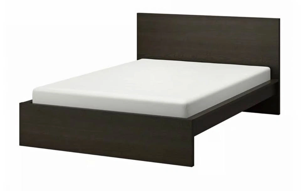 Dark brown Queen bed