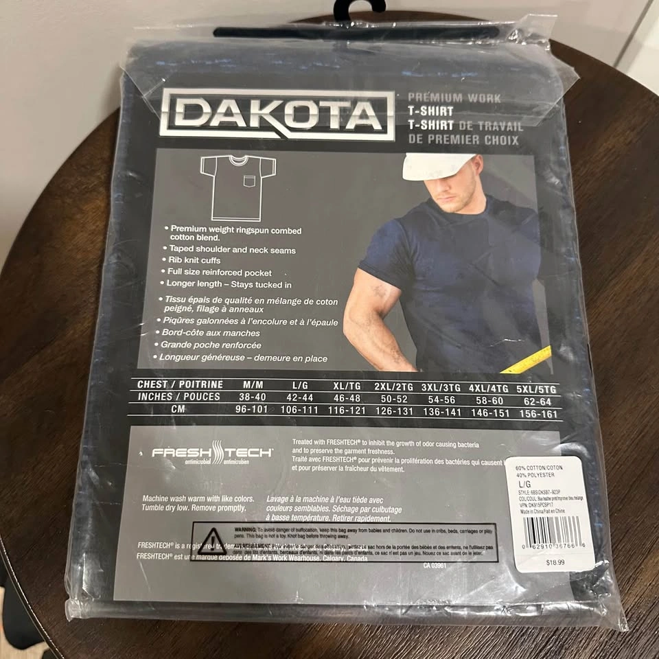 Men’s Large Premium Work T Shirt Dakota - photo 2