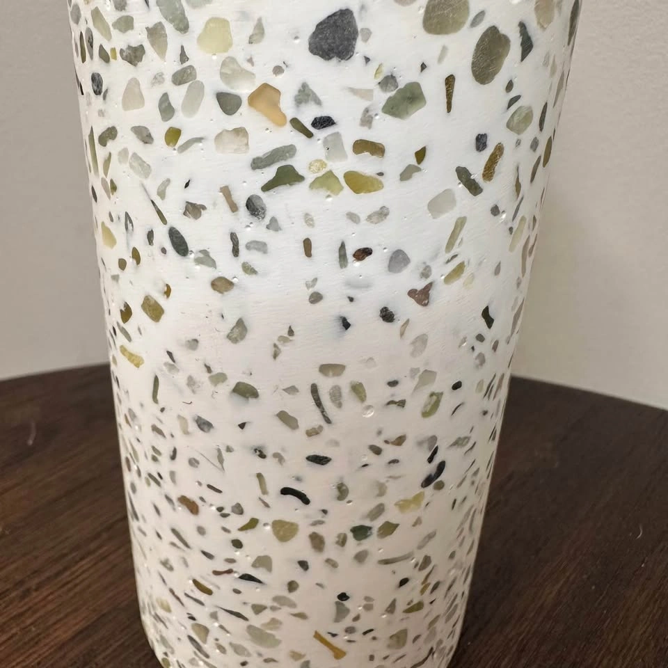 Green and White Ceramic and Wood Soap Dispenser - photo 3