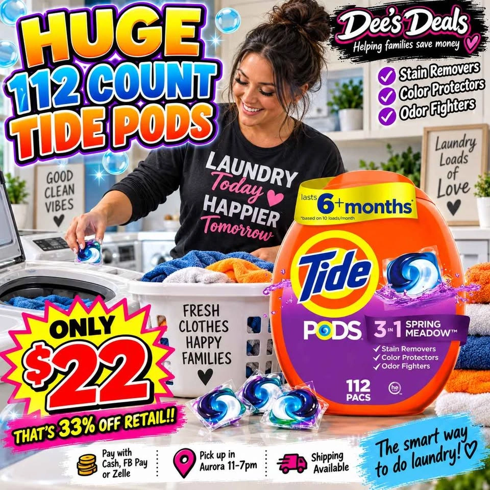 Huge 112 Count Tide Pods ONLY $22!! 30% OFF RETAIL! - photo 2