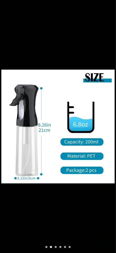 Continuous Spray Bottles 6.8oz/200ml Ultra Fine Mister (2 Pack) - photo 5