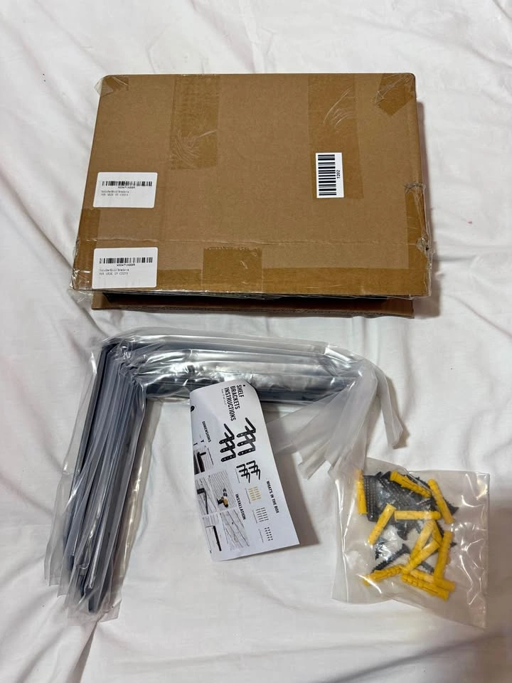6 PCS Heavy Duty 9-Inch Floating Shelf Brackets