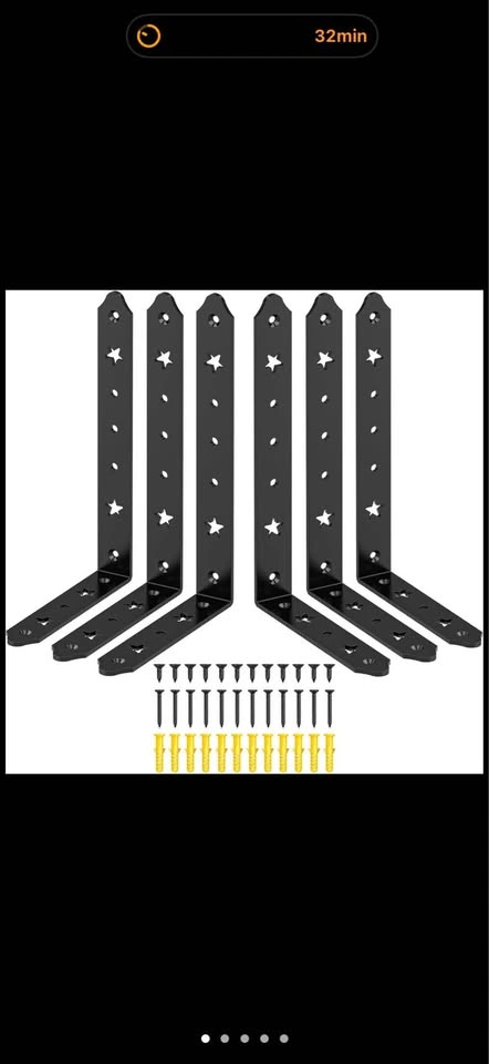 6 PCS Heavy Duty 9-Inch Floating Shelf Brackets - photo 2
