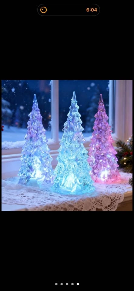 LED Christmas Tree Lights, Mini Acrylic, Color Changing (3pk) - photo 2