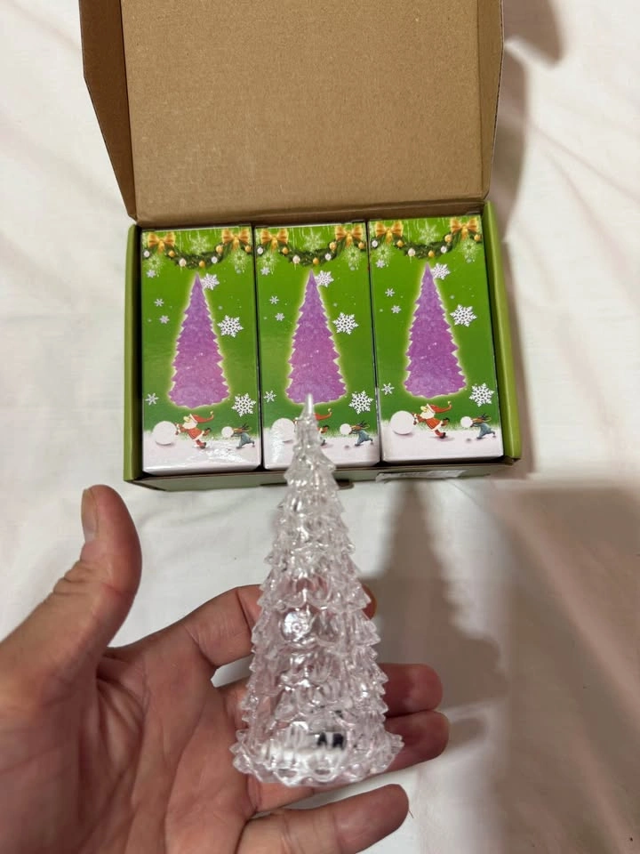 LED Christmas Tree Lights, Mini Acrylic, Color Changing (3pk) - photo 3