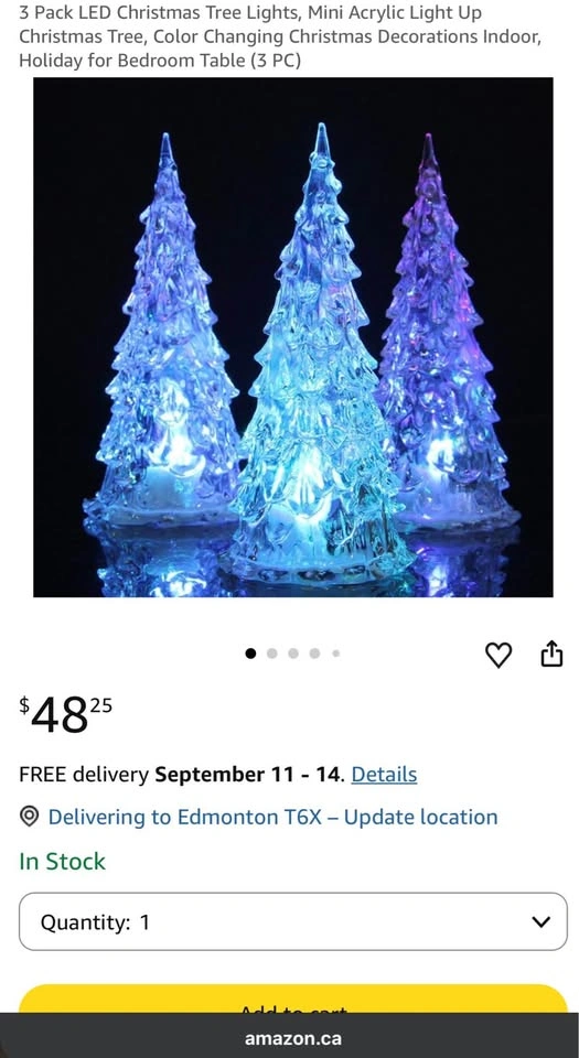LED Christmas Tree Lights, Mini Acrylic, Color Changing (3pk) - photo 5