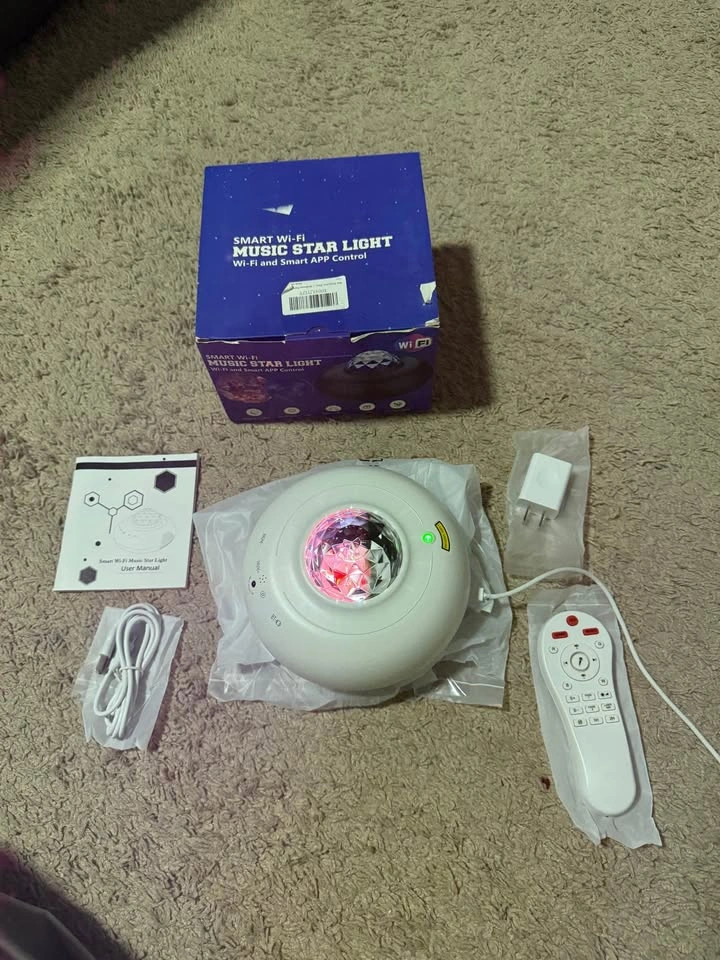 LED Star Light Projector with Bluetooth Speaker - photo 4