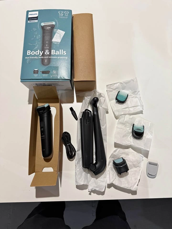 Philips Body Groomer 7000, Interchangeable Heads, Black