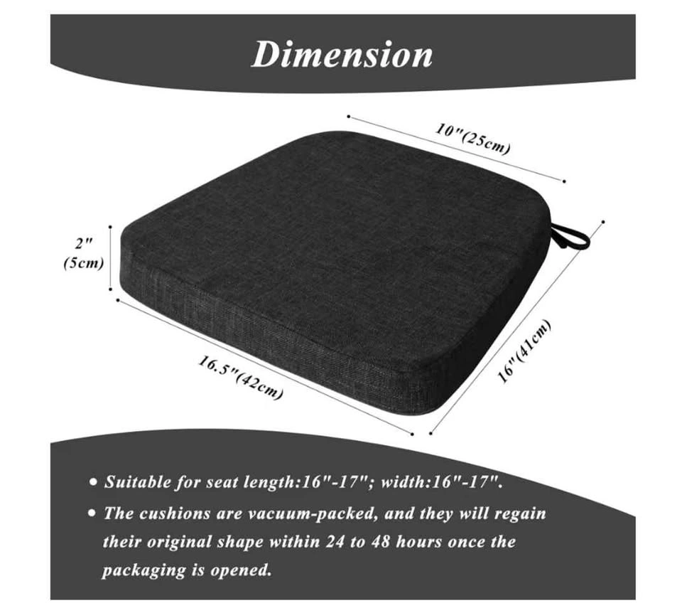 6 Dining chair cushions black - photo 3