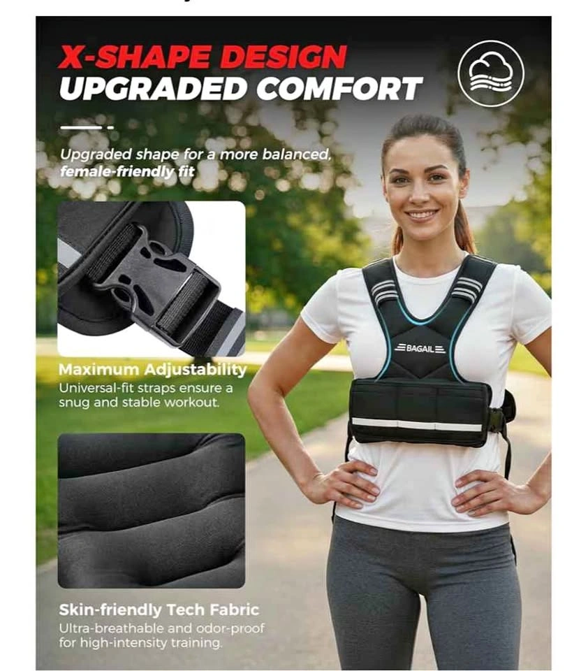 Adjustable weighted vest 20-32lb