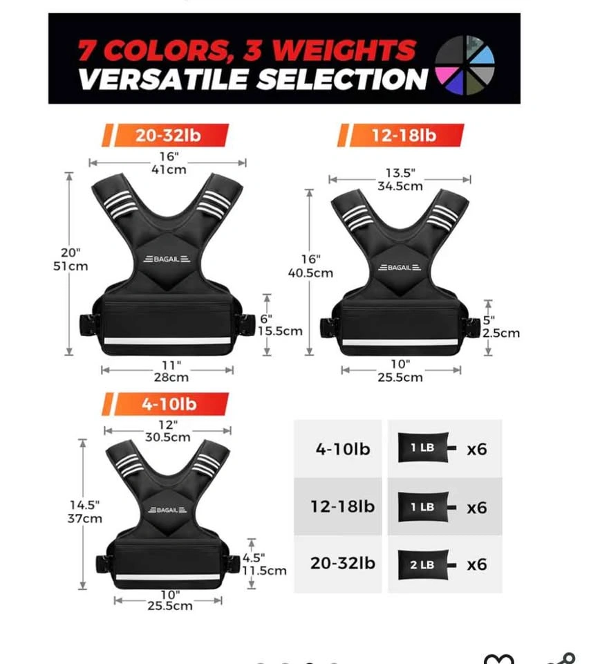 Adjustable weighted vest 20-32lb - photo 3